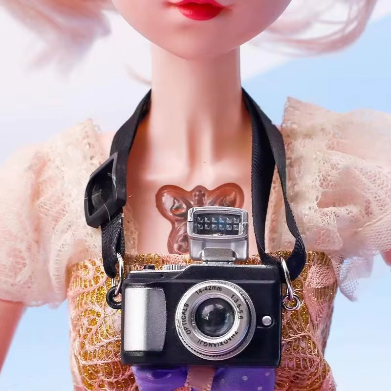 Dollhouse Miniature Digital SLR Camera Dolls House Decoration Accessory Home Decore Decorations for BJD for Labubu Doll