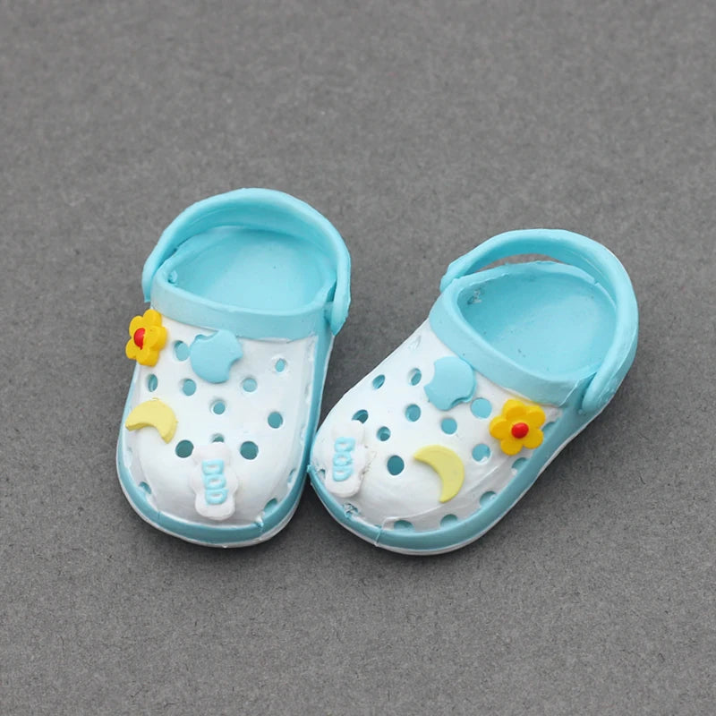 Labubu Doll Slippers Shoes (4.3*2.0Cm) for Labubu Macaron Bao-Ao Bao Ao &15Cm EXO Plush Doll & 1/6 BJD Doll