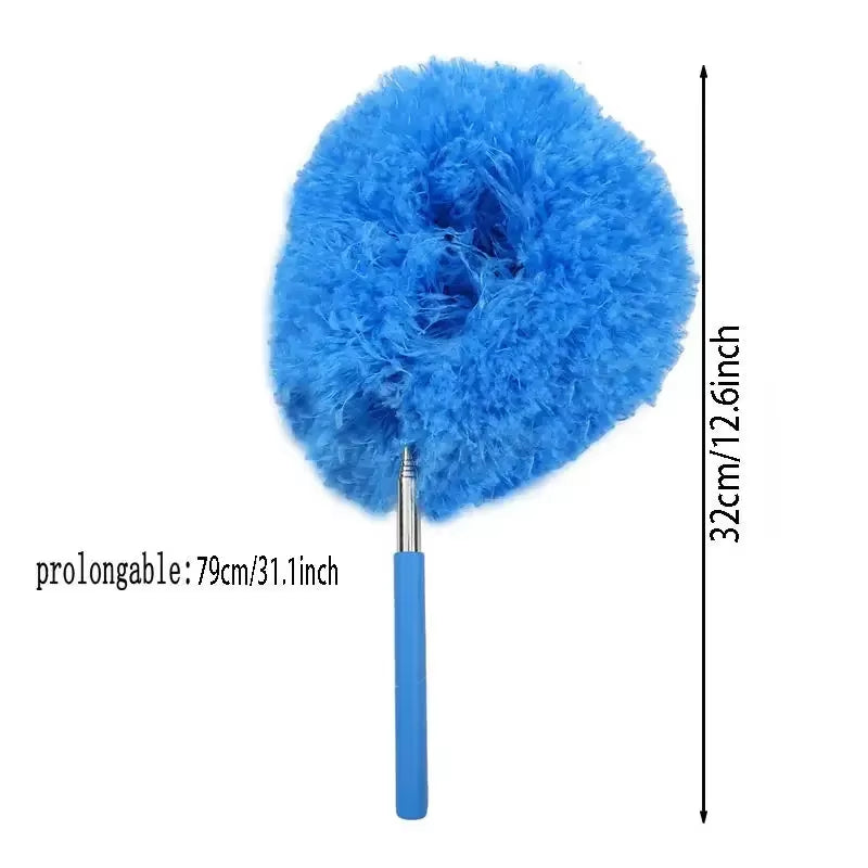 79cm Extendable Microfiber Duster with Long Handle for Ceiling Fans and Hard-to-Reach Areas