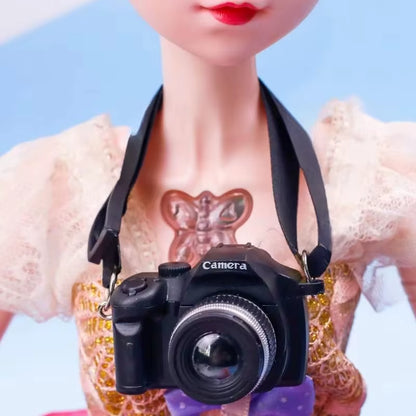 Dollhouse Miniature Digital SLR Camera Dolls House Decoration Accessory Home Decore Decorations for BJD for Labubu Doll