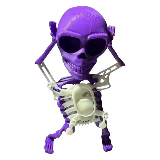 Dancing Skeleton Clockwork Toy - Creative Stress Relief Desktop Ornament for Halloween Gifting