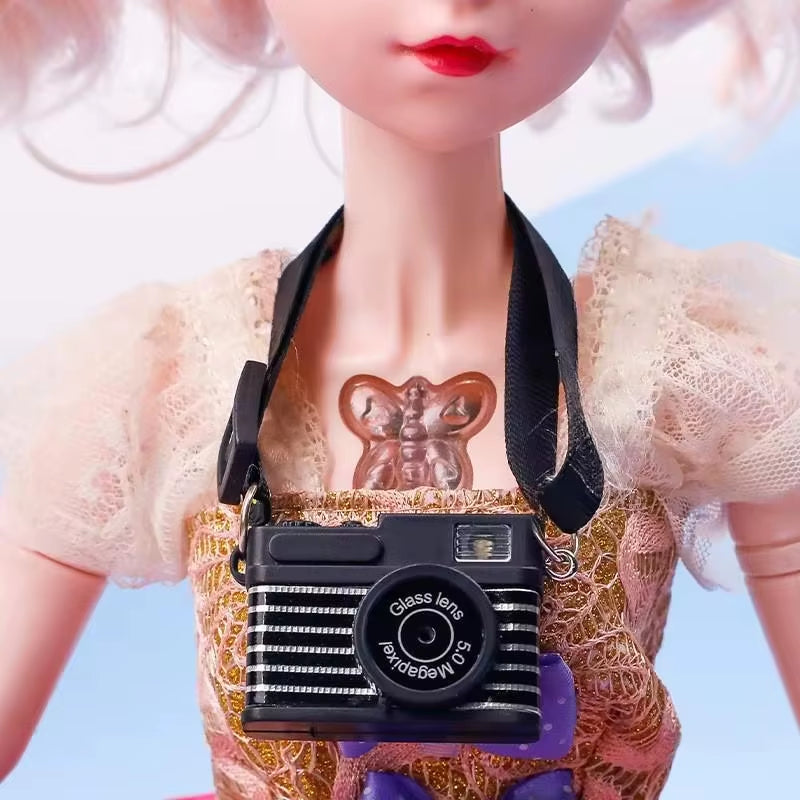 Dollhouse Miniature Digital SLR Camera Dolls House Decoration Accessory Home Decore Decorations for BJD for Labubu Doll