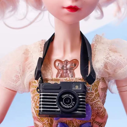 Dollhouse Miniature Digital SLR Camera Dolls House Decoration Accessory Home Decore Decorations for BJD for Labubu Doll