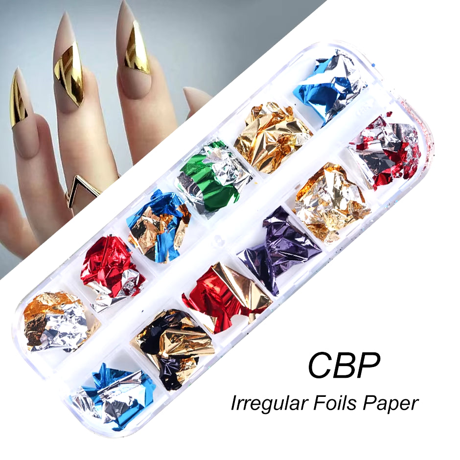 Holographic Powder Set Holo Silver Rub Dust Black Pink Chrome Nail Glitter Powder Laser Pigment for Nail DIY Manicure CHI-360-1